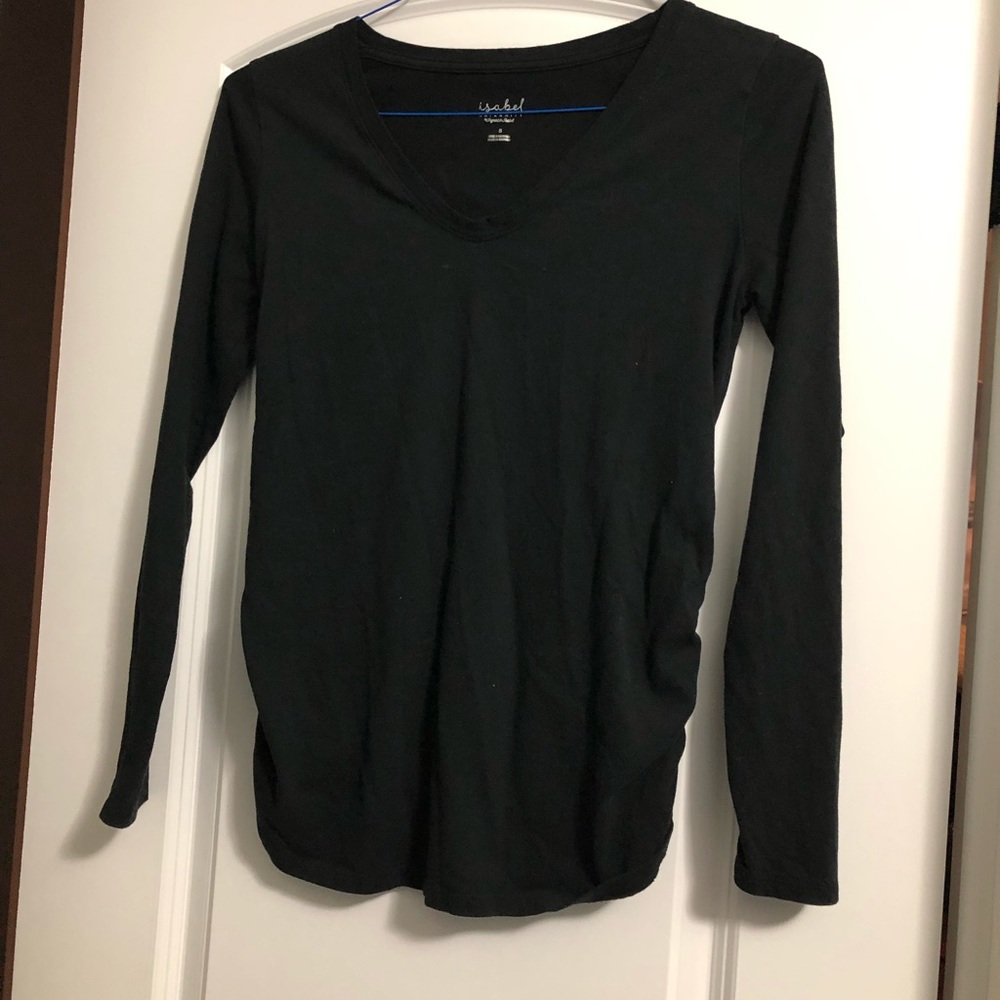 Black long sleeve maternity shirt size small